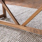 Mesa de comedor rústica con caballete de madera maciza de 72 pulgadas