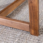 Mesa de comedor rústica con caballete de madera maciza de 72 pulgadas