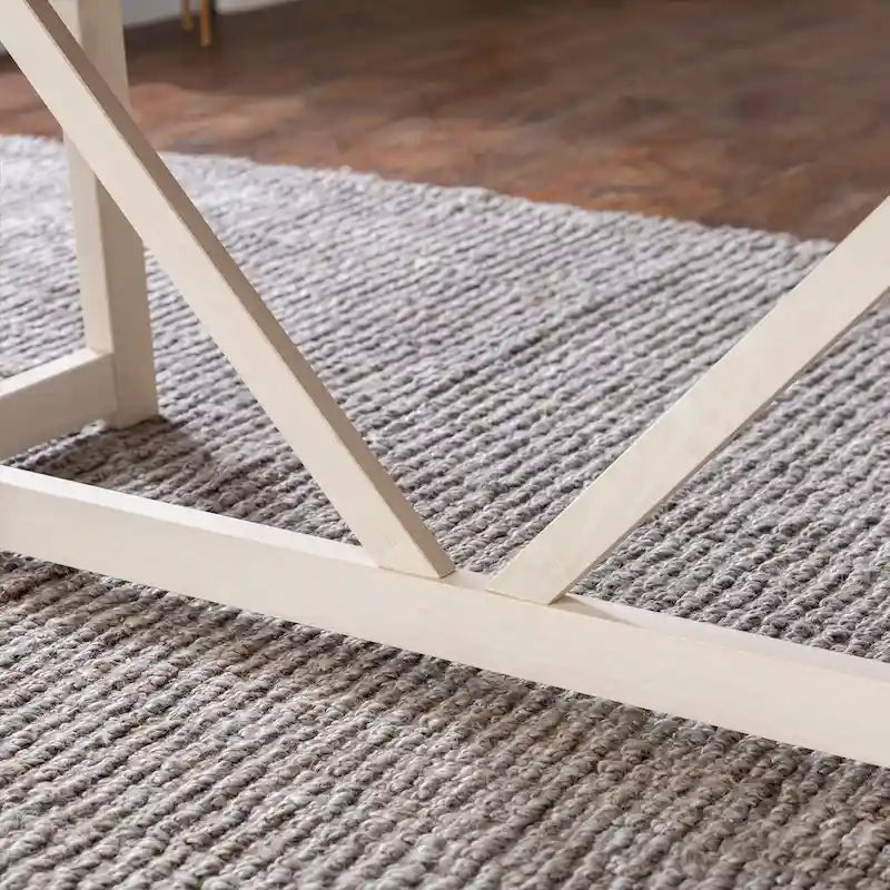 Mesa de comedor rústica con caballete de madera maciza de 72 pulgadas