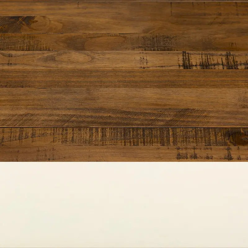 Mesa de comedor rústica con caballete de madera maciza de 72 pulgadas