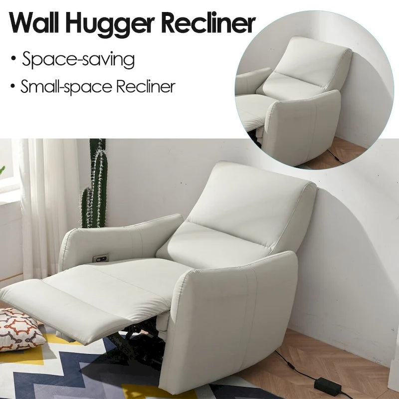 Sillón reclinable eléctrico, Sillón reclinable eléctrico pequeño para sala de estar, Sillón reclinable eléctrico para espacios pequeños, Sofá reclinable