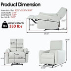 Sillón reclinable eléctrico, Sillón reclinable eléctrico pequeño para sala de estar, Sillón reclinable eléctrico para espacios pequeños, Sofá reclinable