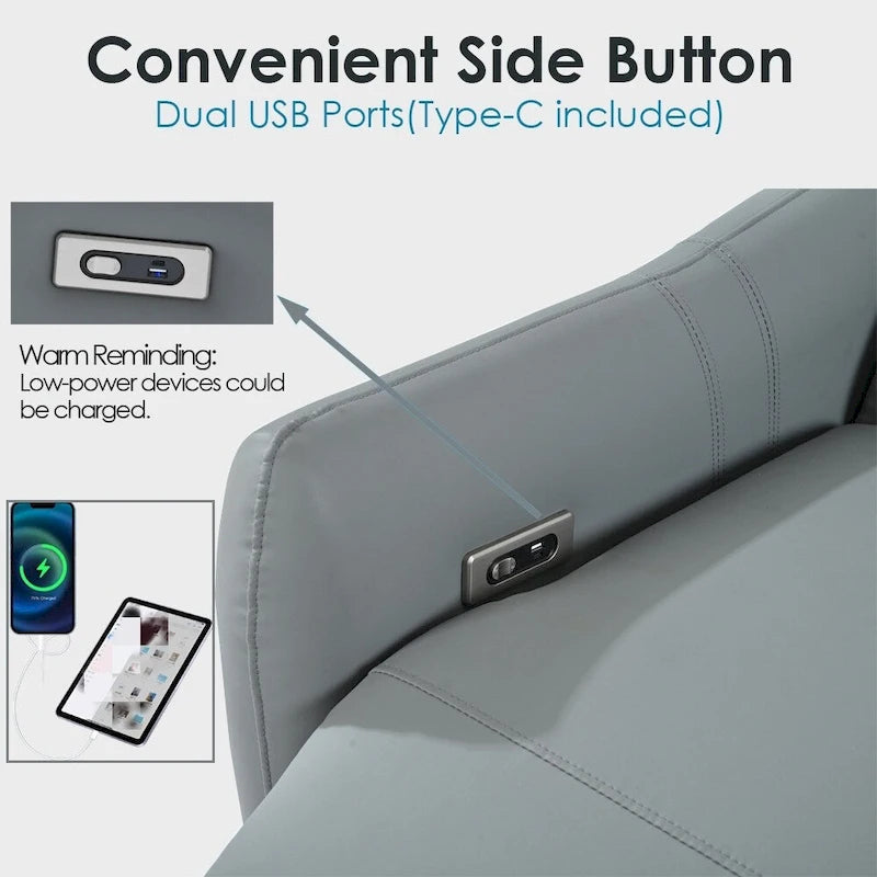Sillón reclinable eléctrico, Sillón reclinable eléctrico pequeño para sala de estar, Sillón reclinable eléctrico para espacios pequeños, Sofá reclinable