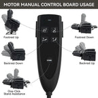 Sillón reclinable elevador eléctrico de piel auténtica con masaje y calor lumbar, puertos USB
