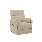 Sillón Reclinable Giratorio y Planeador Manual de Pana de Peluche