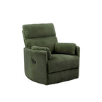 Sillón Reclinable Giratorio y Planeador Manual de Pana de Peluche