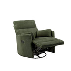 Sillón Reclinable Giratorio y Planeador Manual de Pana de Peluche
