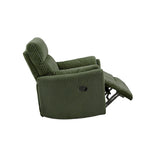 Sillón Reclinable Giratorio y Planeador Manual de Pana de Peluche