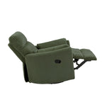 Sillón Reclinable Giratorio y Planeador Manual de Pana de Peluche