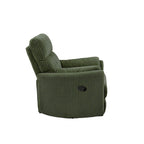 Sillón Reclinable Giratorio y Planeador Manual de Pana de Peluche
