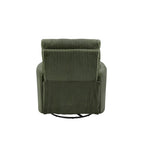 Sillón Reclinable Giratorio y Planeador Manual de Pana de Peluche