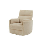Sillón Reclinable Giratorio y Planeador Manual de Pana de Peluche