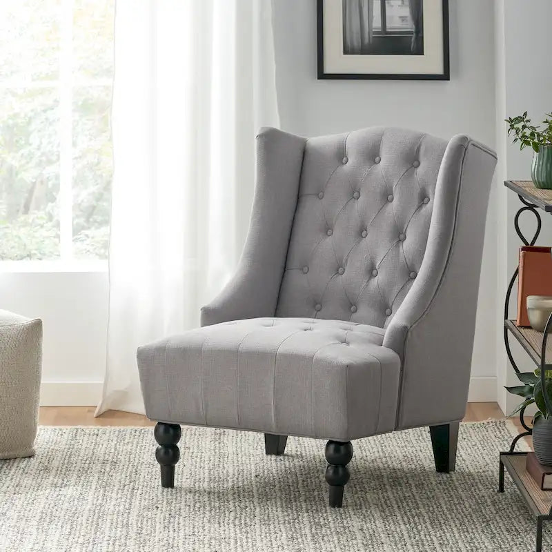 Sillón orejero tapizado de respaldo alto - 27.25 L x 33.75 An. x 38.50 Al.