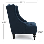 Sillón orejero tapizado de respaldo alto - 27.25 L x 33.75 An. x 38.50 Al.