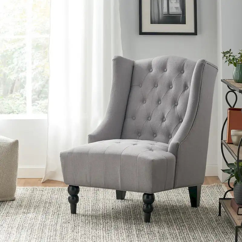 Sillón orejero tapizado de respaldo alto - 27.25 L x 33.75 An. x 38.50 Al.