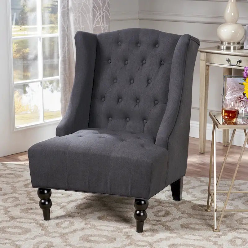 Sillón orejero tapizado de respaldo alto - 27.25 L x 33.75 An. x 38.50 Al.