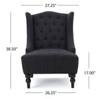 Sillón orejero tapizado de respaldo alto - 27.25 L x 33.75 An. x 38.50 Al.
