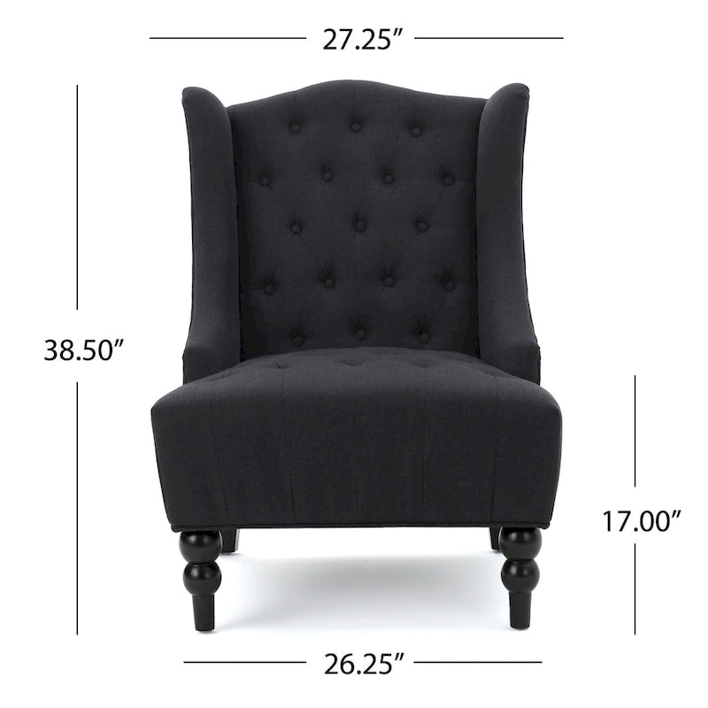 Sillón orejero tapizado de respaldo alto - 27.25 L x 33.75 An. x 38.50 Al.