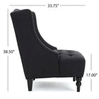 Sillón orejero tapizado de respaldo alto - 27.25 L x 33.75 An. x 38.50 Al.