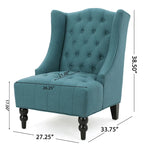 Sillón orejero tapizado de respaldo alto - 27.25 L x 33.75 An. x 38.50 Al.