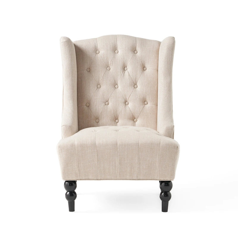 Sillón orejero tapizado de respaldo alto - 27.25 L x 33.75 An. x 38.50 Al.
