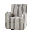Sillón giratorio tradicional Pancy con diseño de rayas jacobeas