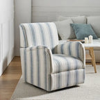 Sillón giratorio tradicional Pancy con diseño de rayas jacobeas