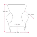 Sillón decorativo moderno con orejas