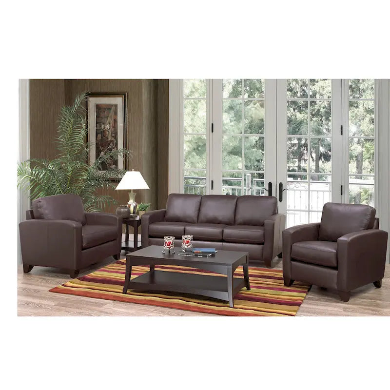 Juego de sillones de piel flor italiana
