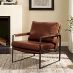 Juego de 2 sillones decorativos modernos de piel sintética