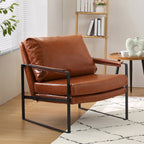 Juego de 2 sillones decorativos modernos de piel sintética