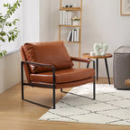 Juego de 2 sillones decorativos modernos de piel sintética