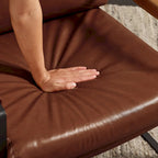 Juego de 2 sillones decorativos modernos de piel sintética