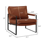 Juego de 2 sillones decorativos modernos de piel sintética