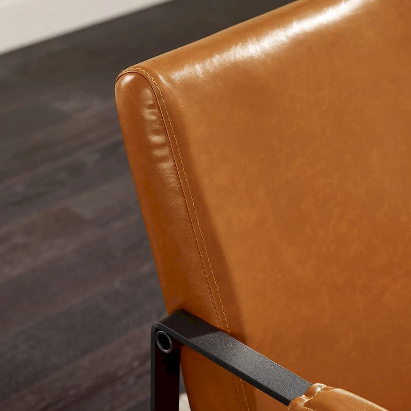 Juego de 2 sillones decorativos modernos de piel sintética