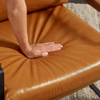 Juego de 2 sillones decorativos modernos de piel sintética
