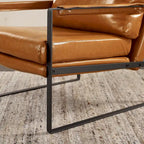 Juego de 2 sillones decorativos modernos de piel sintética