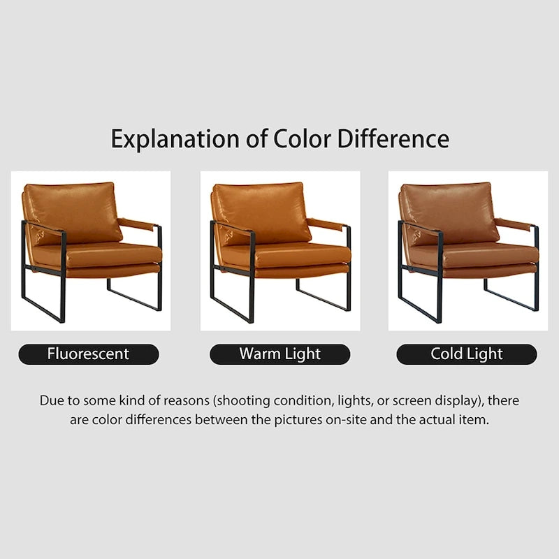 Juego de 2 sillones decorativos modernos de piel sintética