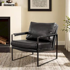 Juego de 2 sillones decorativos modernos de piel sintética