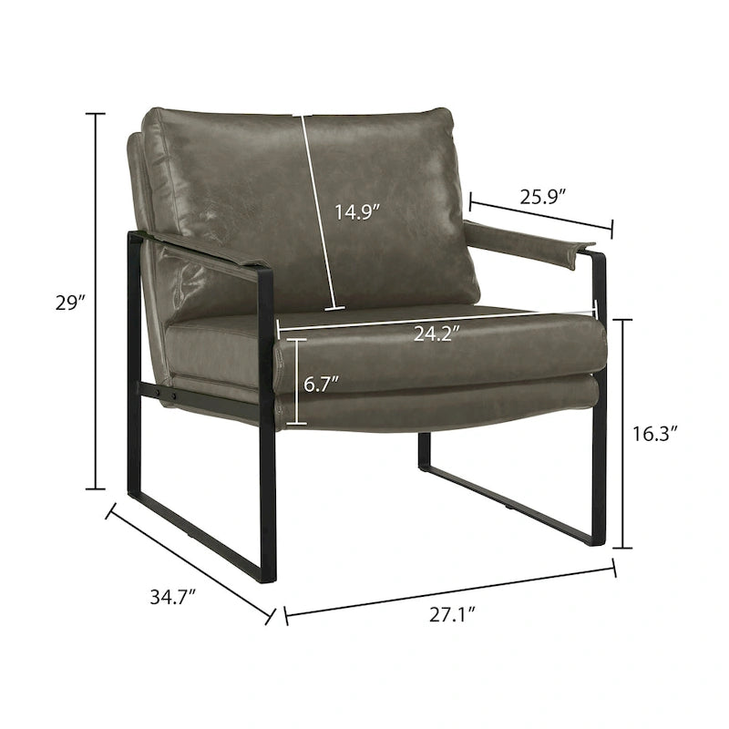 Juego de 2 sillones decorativos modernos de piel sintética