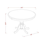 Juego de comedor de 3 piezas que incluye una mesa de comedor redonda y 2 sillas Parson de lino, (Opciones de acabado)