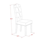 Juego de comedor de 3 piezas que incluye una mesa de comedor redonda y 2 sillas Parson de lino, (Opciones de acabado)