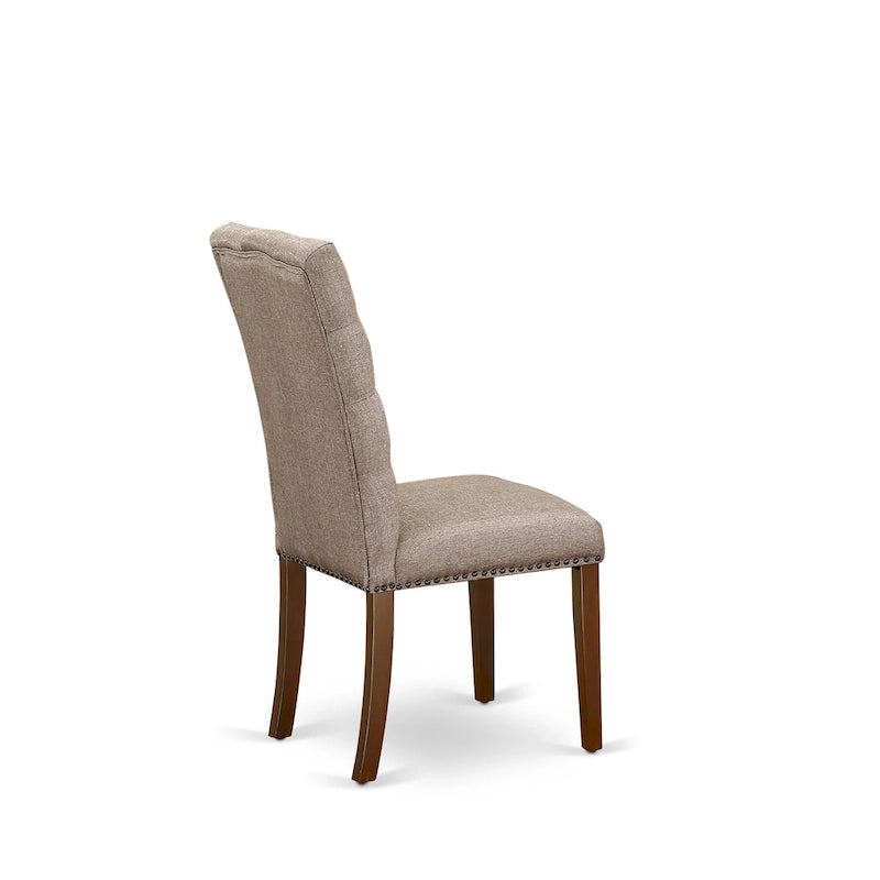 Juego de comedor de 3 piezas que incluye una mesa de comedor redonda y 2 sillas Parson de lino, (Opciones de acabado)