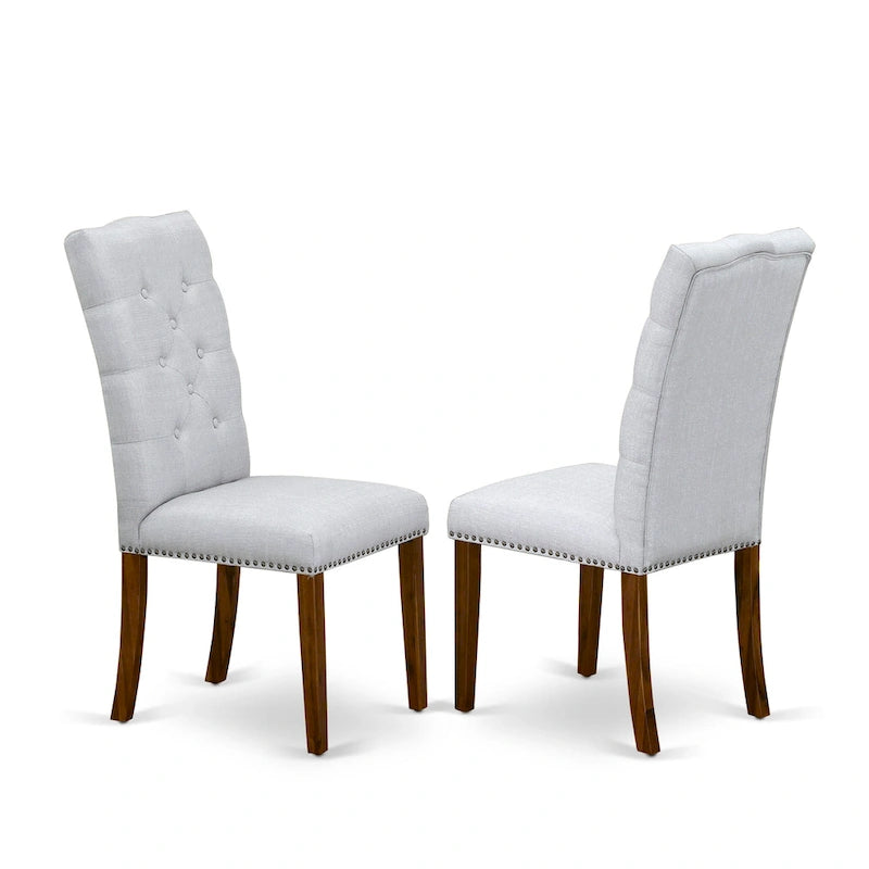 Juego de comedor de 3 piezas que incluye una mesa de comedor redonda y 2 sillas Parson de lino, (Opciones de acabado)