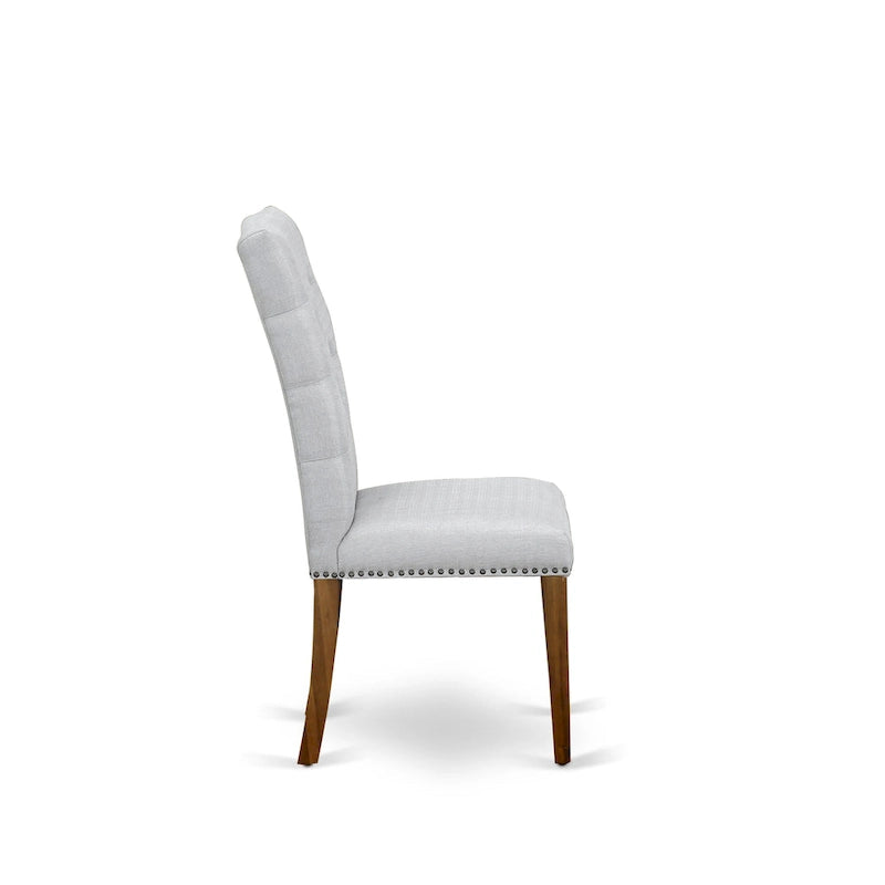 Juego de comedor de 3 piezas que incluye una mesa de comedor redonda y 2 sillas Parson de lino, (Opciones de acabado)