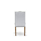 Juego de comedor de 3 piezas que incluye una mesa de comedor redonda y 2 sillas Parson de lino, (Opciones de acabado)