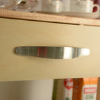 Isla de cocina rodante de madera de 45", carro de almacenamiento utilitario con 2 cajones y toallero