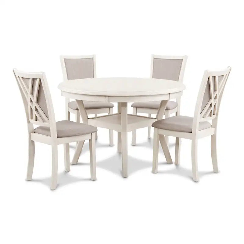 Juego de comedor redondo de 5 piezas