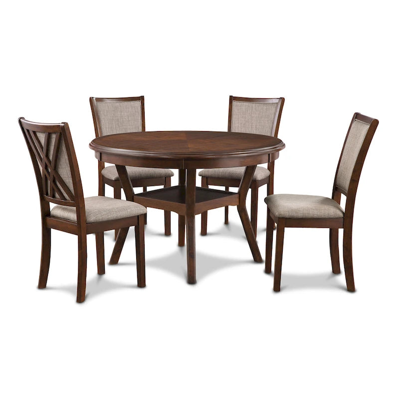 Juego de comedor redondo de 5 piezas