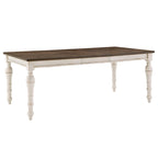 Juego de comedor extensible de madera de caucho maciza para 4-6 personas